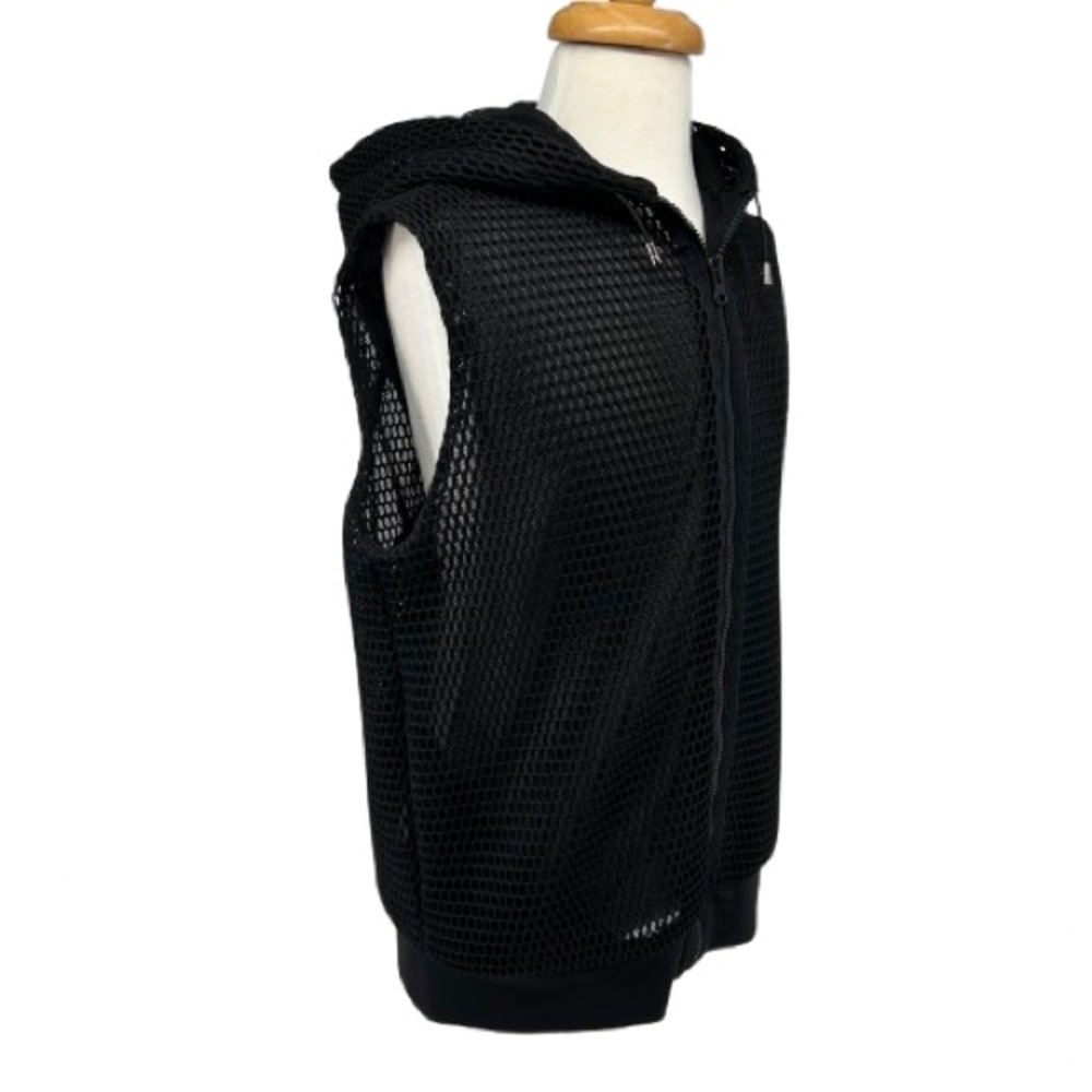 ultracor Zip Up All Over Mesh Logo Back Graphic Active Hooded Vest Size Medium - Picture 6 of 11